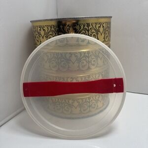 Vintage Coffee Tin Gold yellow c1970